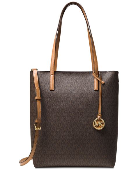 michael kors signature north south tote bag|michael kors signature canvas tote.